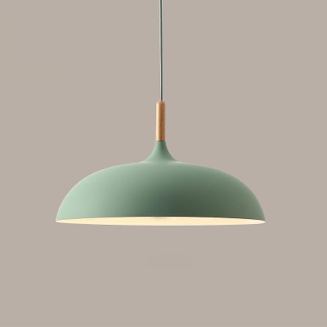 Suspensions Pastel en Métal et Bois – Éclairage Élégant et Moderne