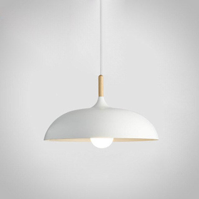 Suspensions Pastel en Métal et Bois – Éclairage Élégant et Moderne