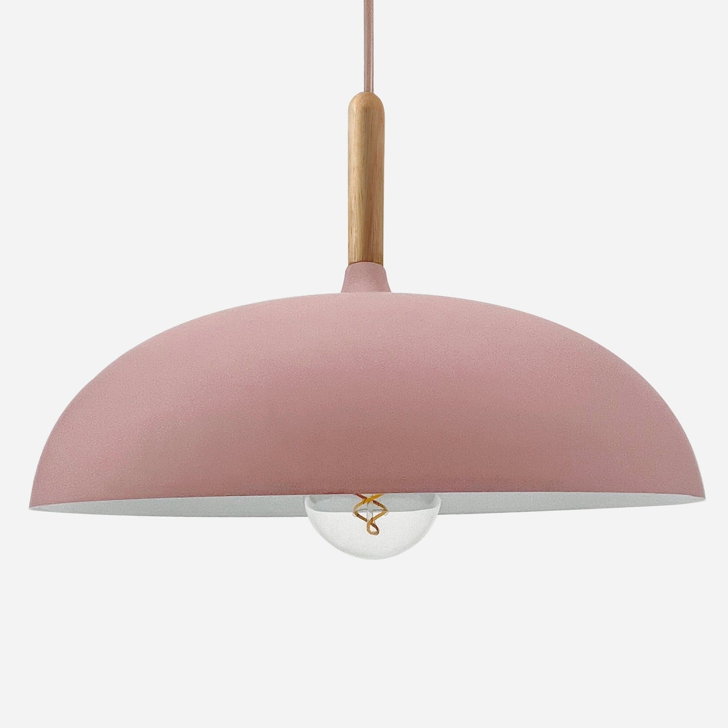 Suspensions Pastel en Métal et Bois – Éclairage Élégant et Moderne