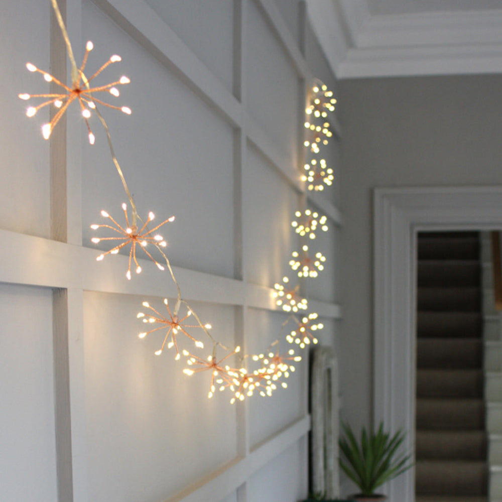 Guirlande Lumineuse LED Étoiles Cuivre Starburst