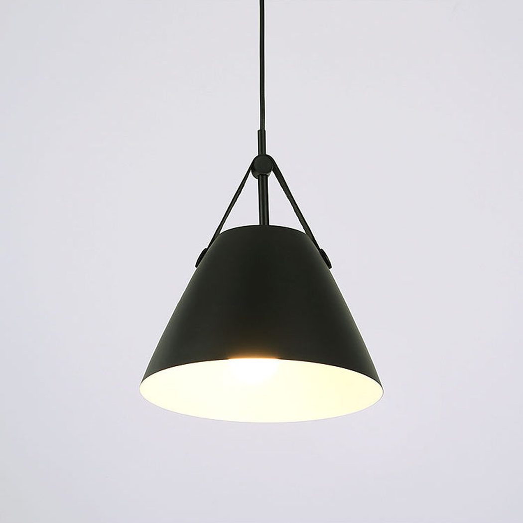 Suspension Minimaliste Métal & Cuir – Design Scandinave
