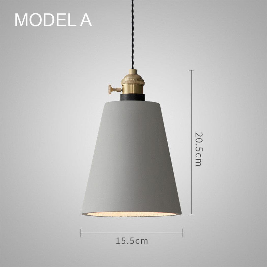 Suspension Béton Vasa avec Douille Laiton Design Brut