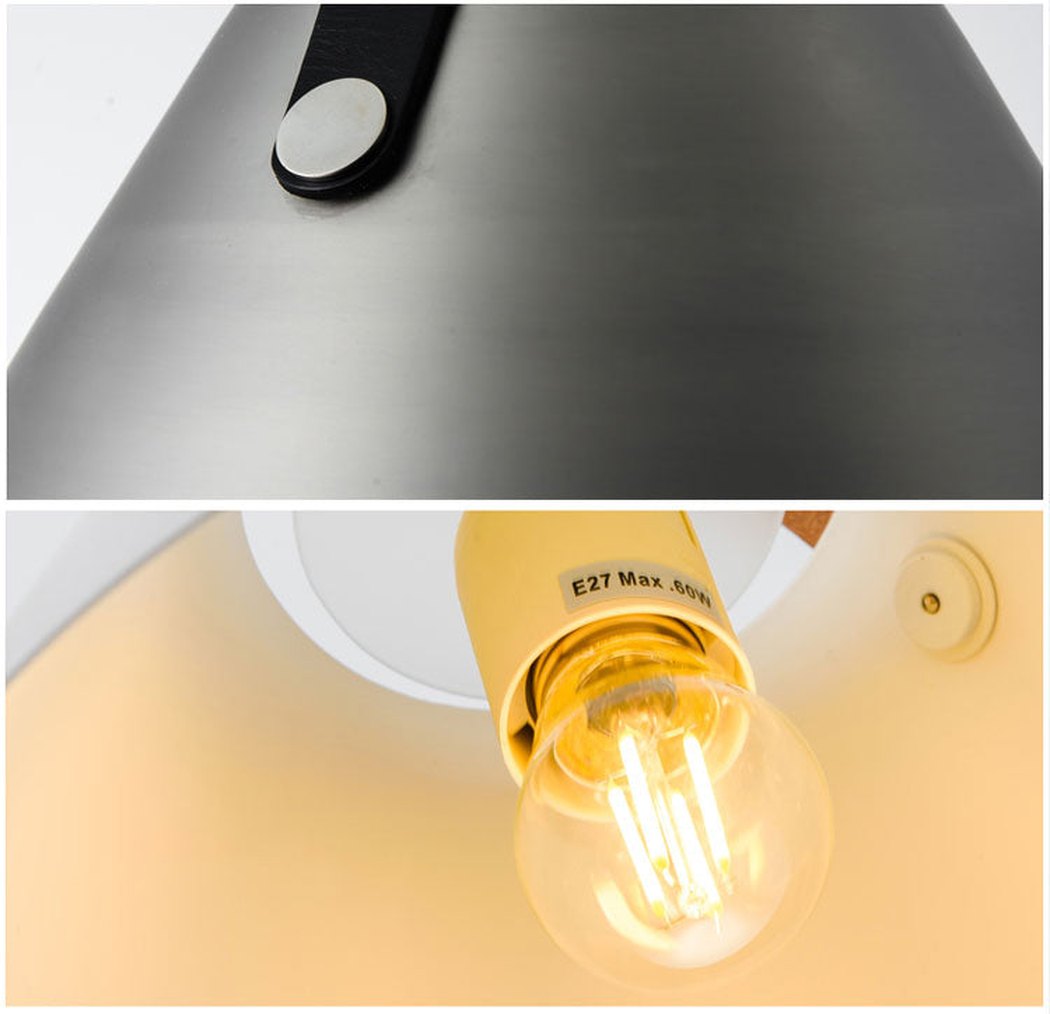 Suspension Minimaliste Métal & Cuir – Design Scandinave