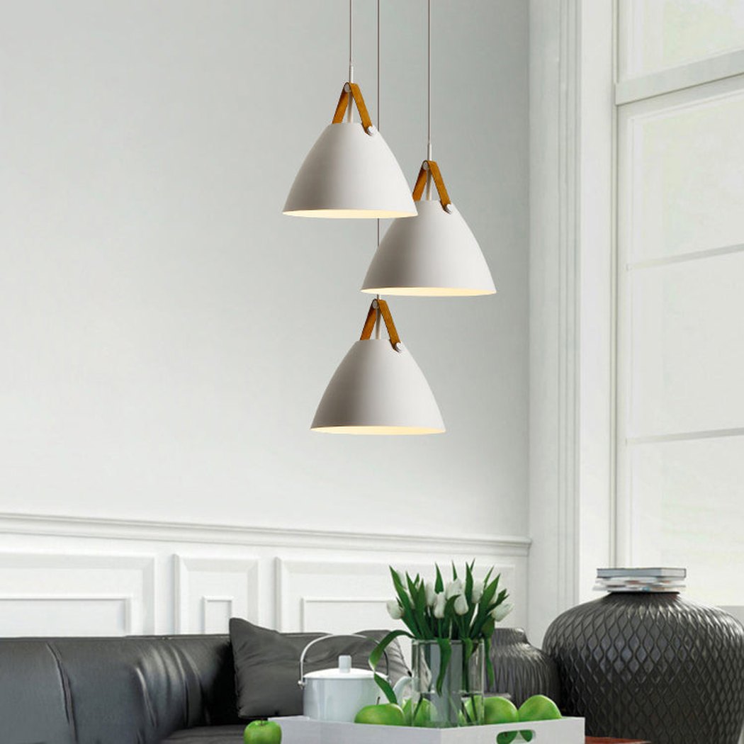 Suspension Minimaliste Métal & Cuir – Design Scandinave