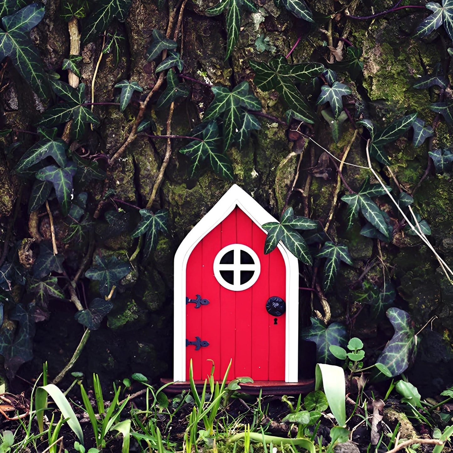 Porte de Fée Miniature en Bois – Déco Arbre de Jardin