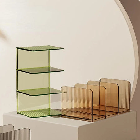 Range-Livres Transparent Design – Support de Rangement PET