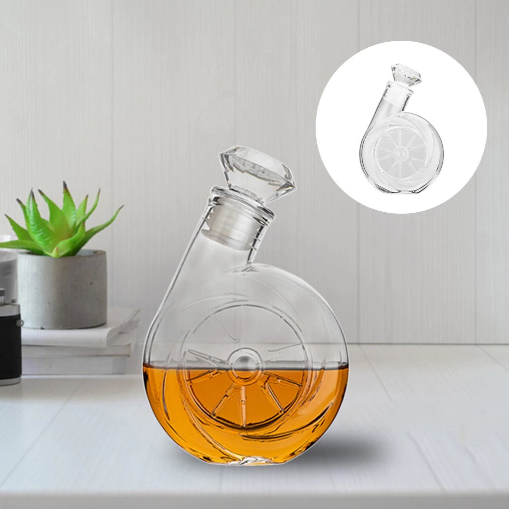 Carafe à Whisky Design Turbine – 500 ml en Verre Borosilicate
