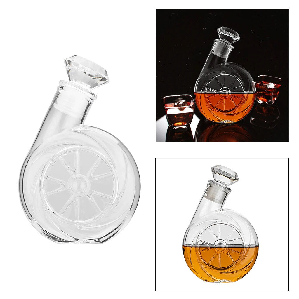 Carafe à Whisky Design Turbine – 500 ml en Verre Borosilicate