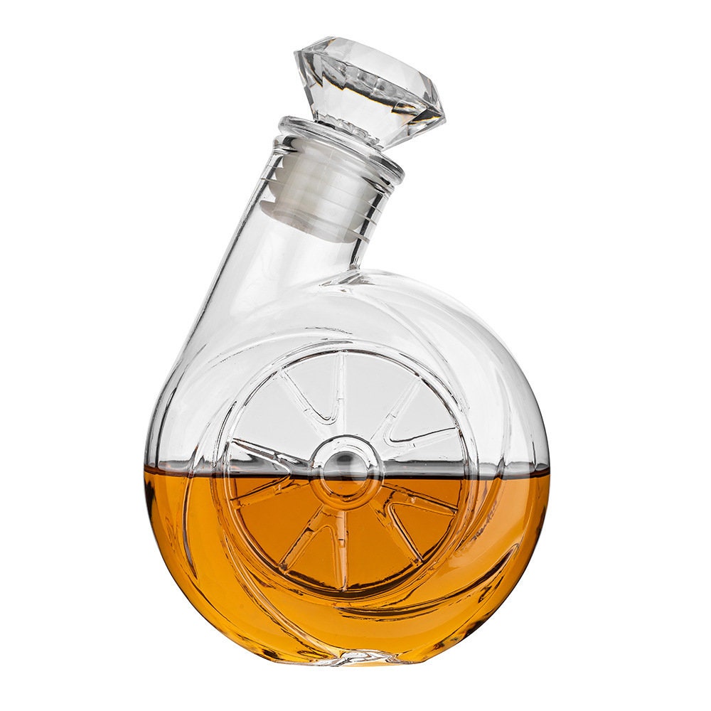 Carafe à Whisky Design Turbine – 500 ml en Verre Borosilicate
