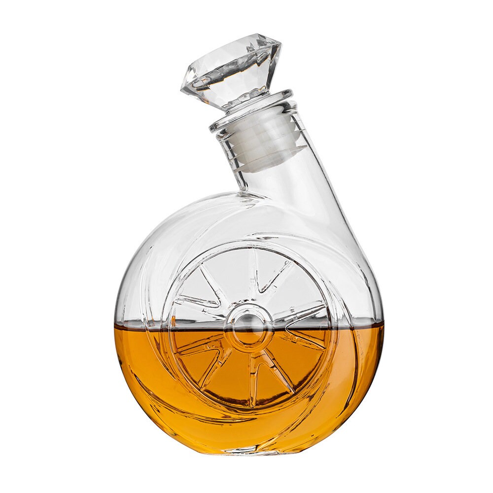 Carafe à Whisky Design Turbine – 500 ml en Verre Borosilicate