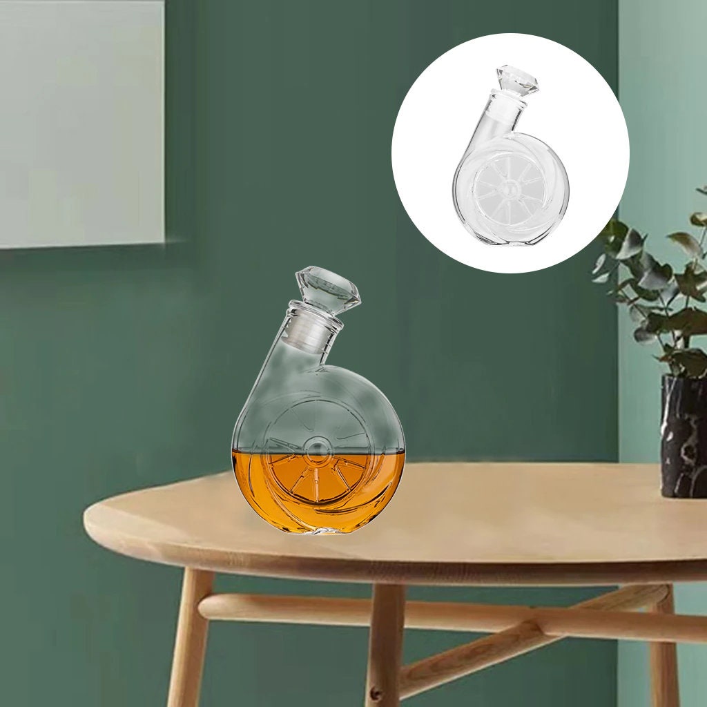 Carafe à Whisky Design Turbine – 500 ml en Verre Borosilicate