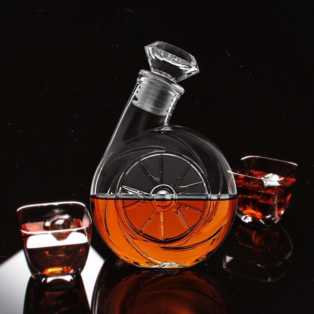 Carafe à Whisky Design Turbine – 500 ml en Verre Borosilicate