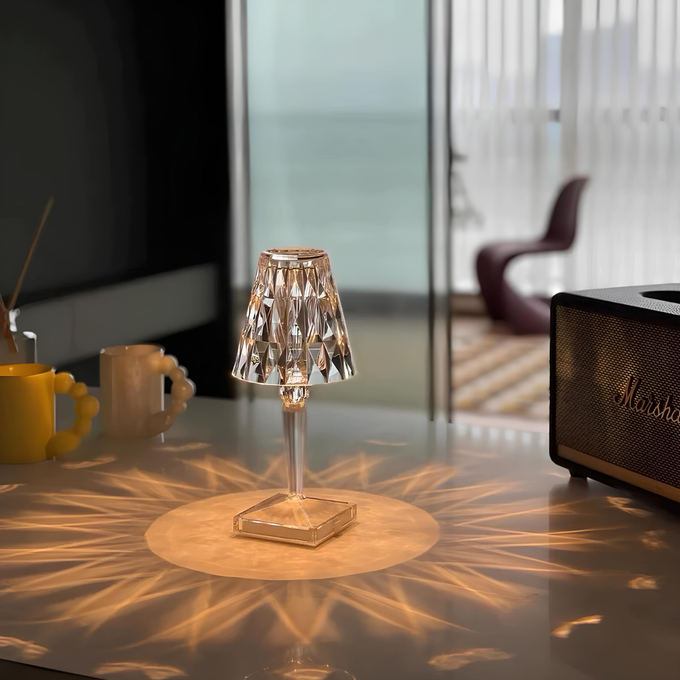 Lampe Cristal Scintillante | Éclairage Élégant et Raffiné