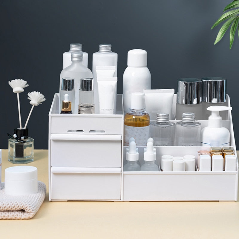 Organisateur Maquillage 3 Niveaux, Compact & Moderne
