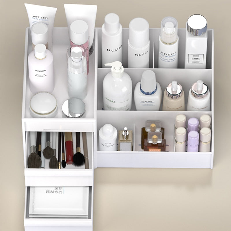 Organisateur Maquillage 3 Niveaux, Compact & Moderne