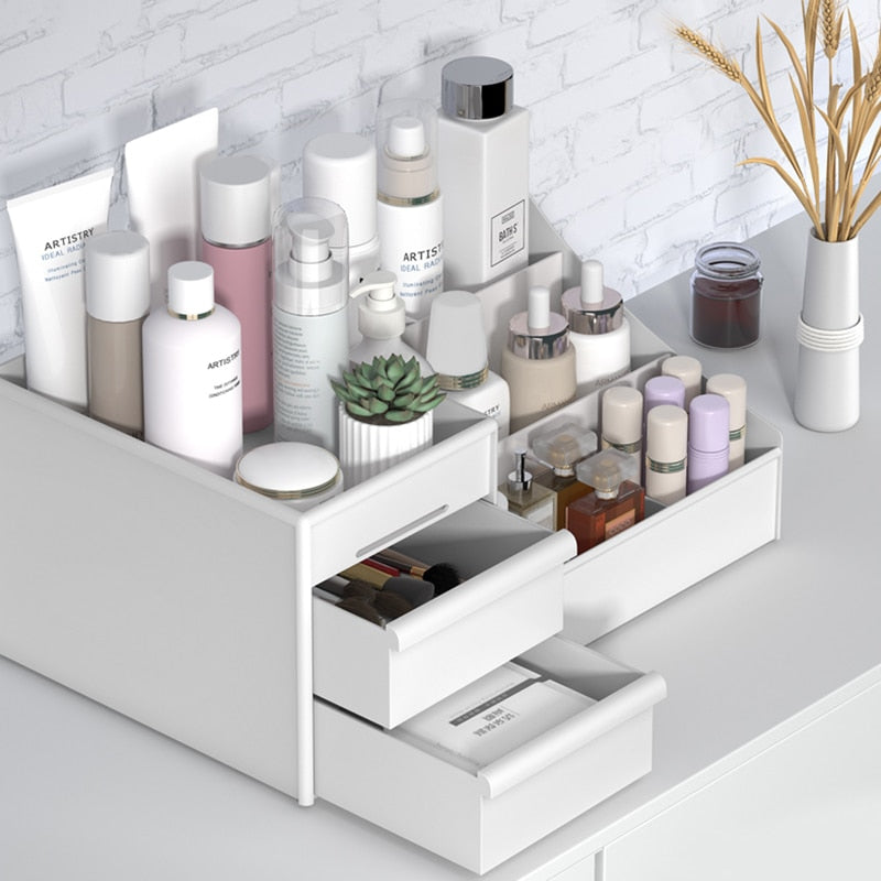 Organisateur Maquillage 3 Niveaux, Compact & Moderne