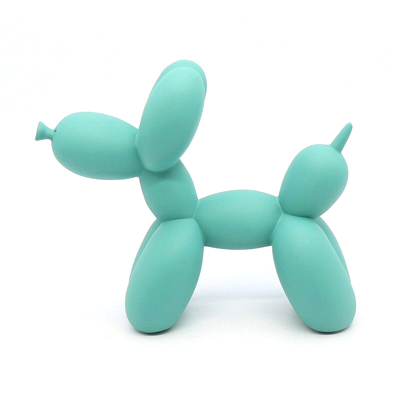 Sculpture Chien Ballon Coloré – Déco Résine Mate Artisanale