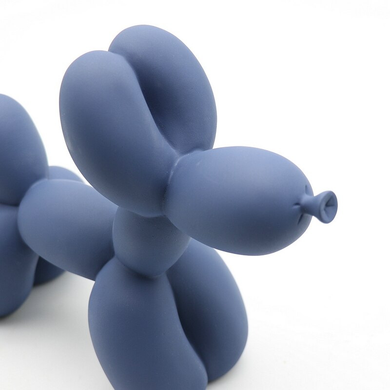Sculpture Chien Ballon Coloré – Déco Résine Mate Artisanale