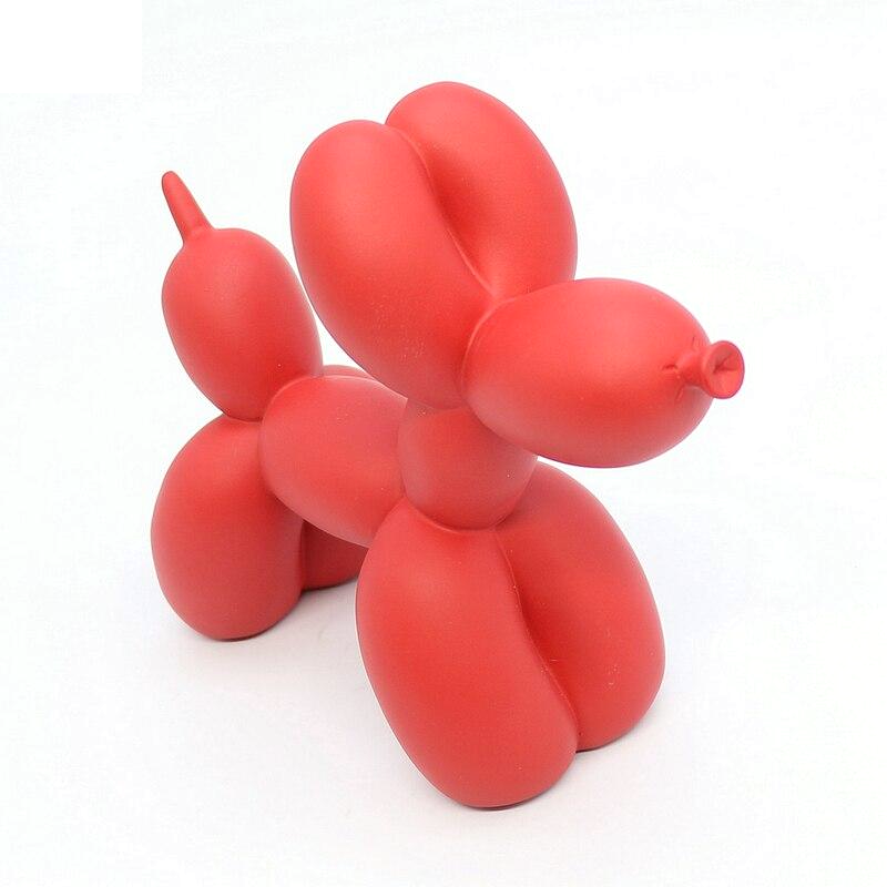 Sculpture Chien Ballon Coloré – Déco Résine Mate Artisanale