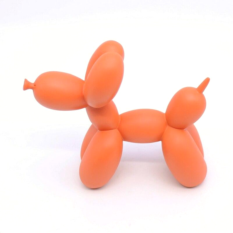Sculpture Chien Ballon Coloré – Déco Résine Mate Artisanale