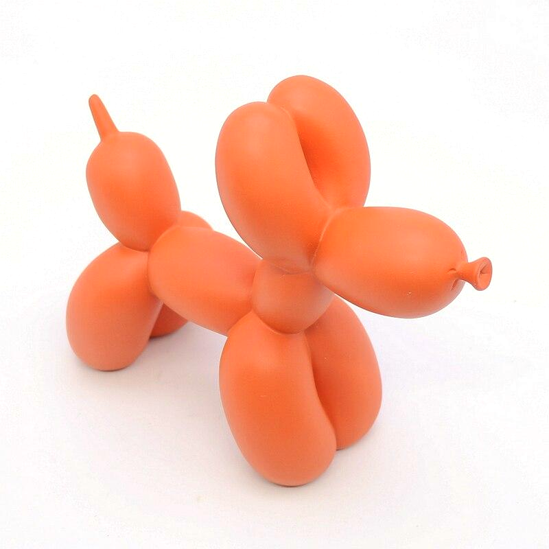 Sculpture Chien Ballon Coloré – Déco Résine Mate Artisanale
