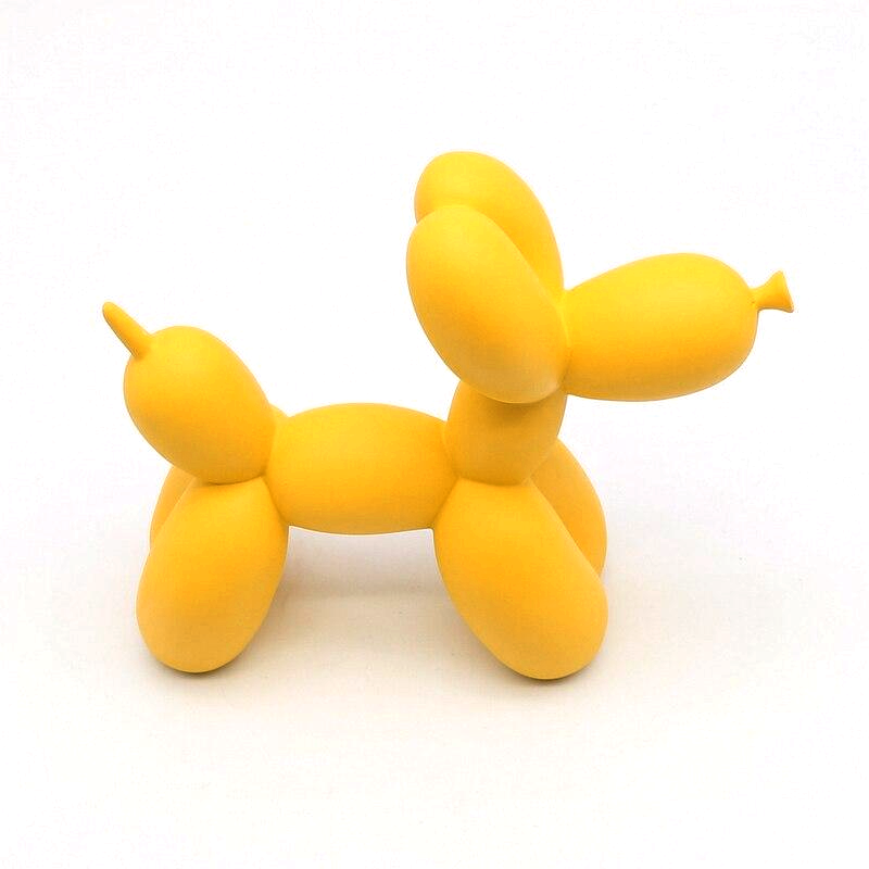 Sculpture Chien Ballon Coloré – Déco Résine Mate Artisanale