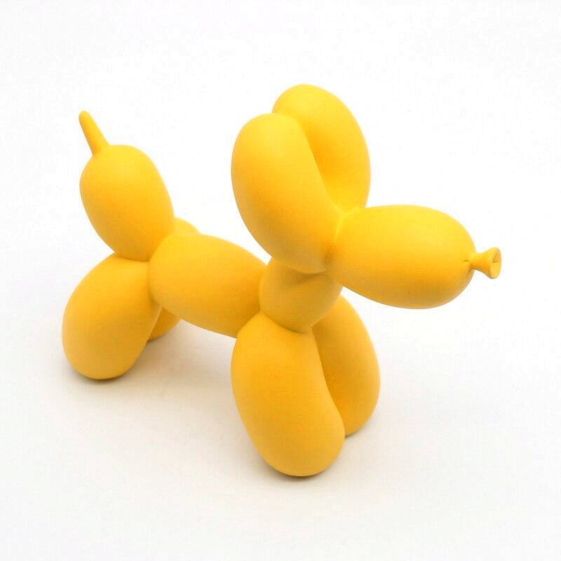 Sculpture Chien Ballon Coloré – Déco Résine Mate Artisanale