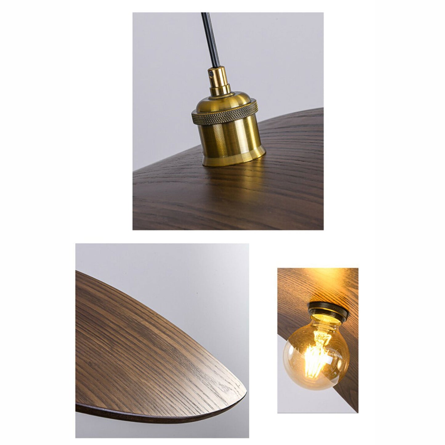 Suspension Bois Wabi-Sabi Japandi, Design Minimaliste