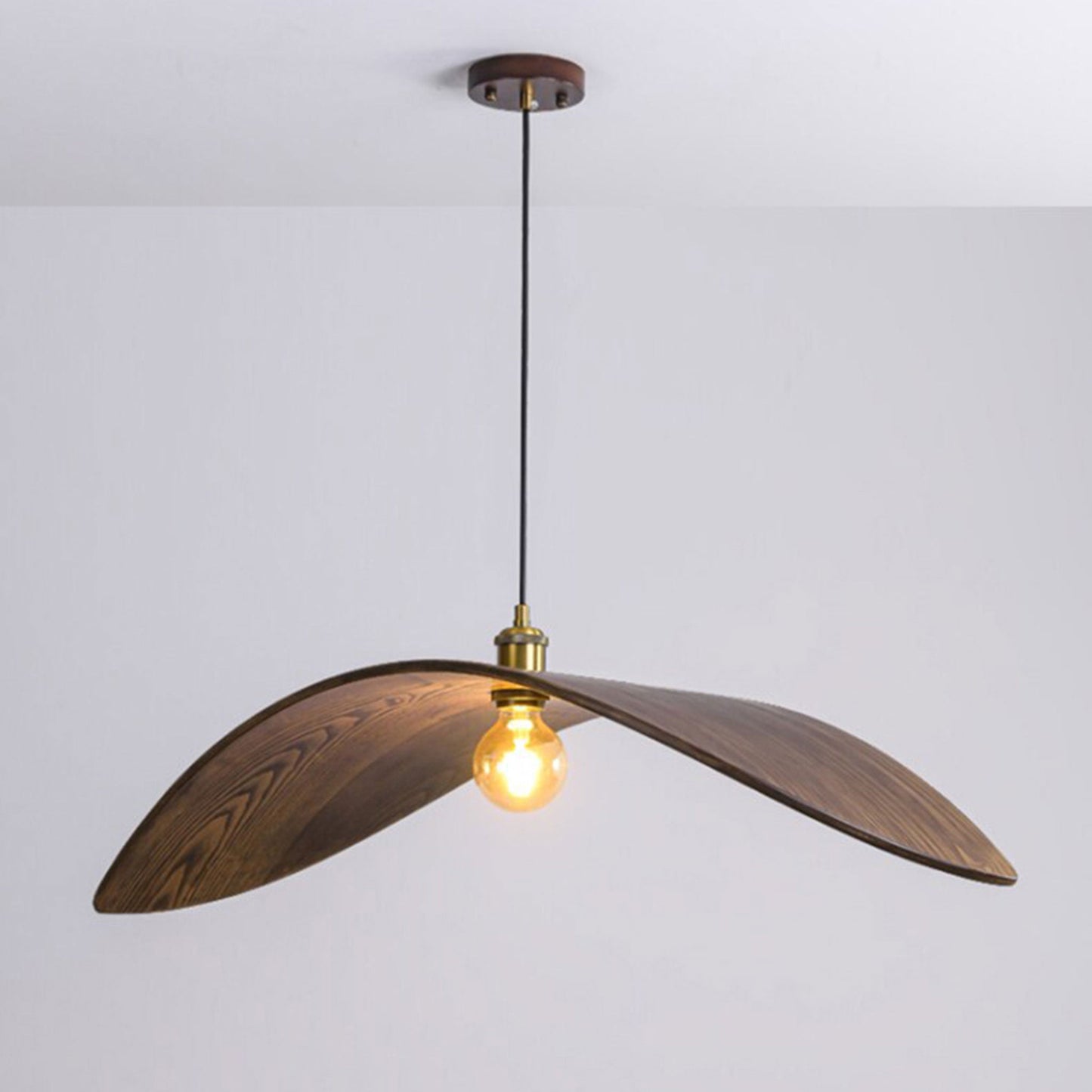 Suspension Bois Wabi-Sabi Japandi, Design Minimaliste