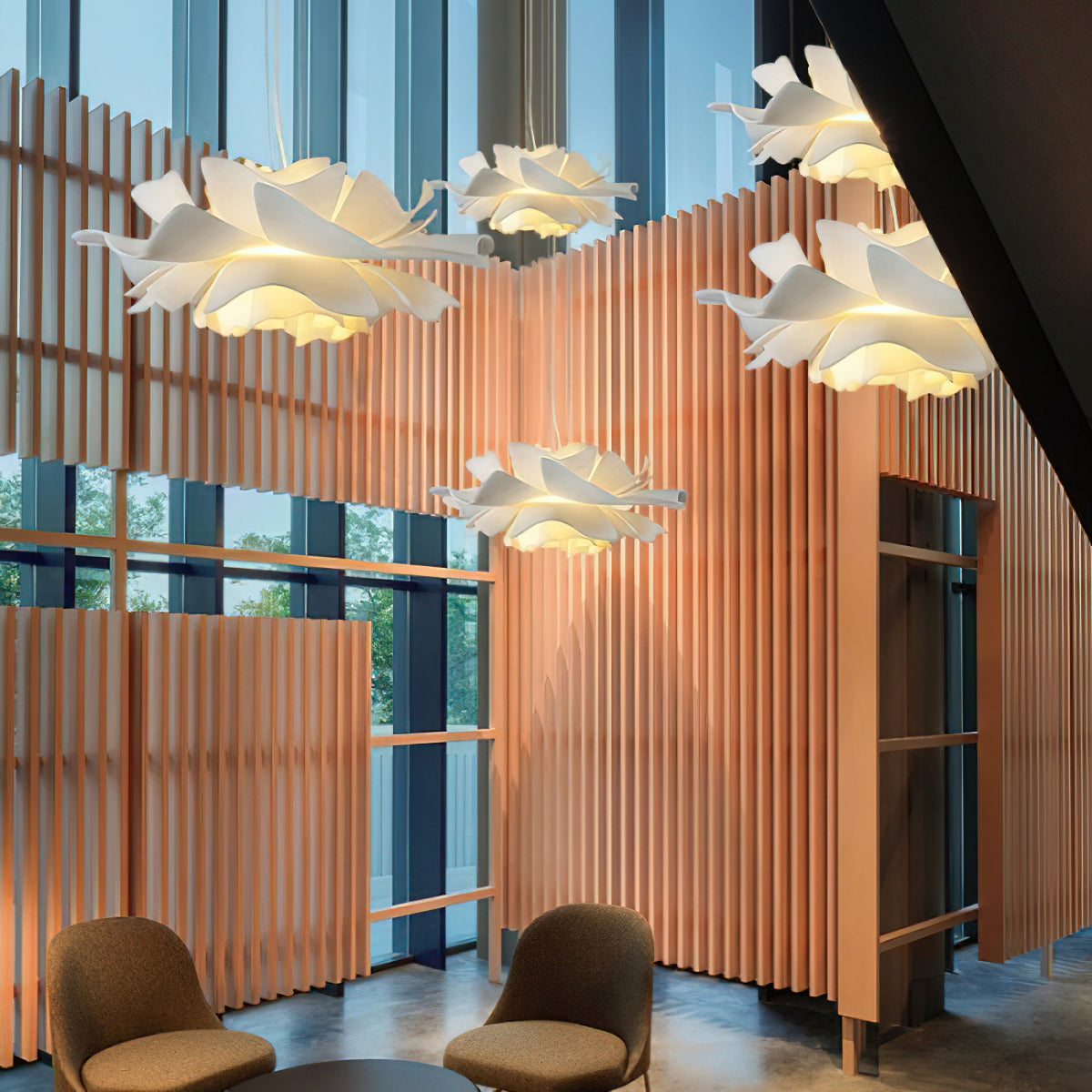 Suspension Lotus Blanche – Élégance Florale pour un Intérieur Moderne