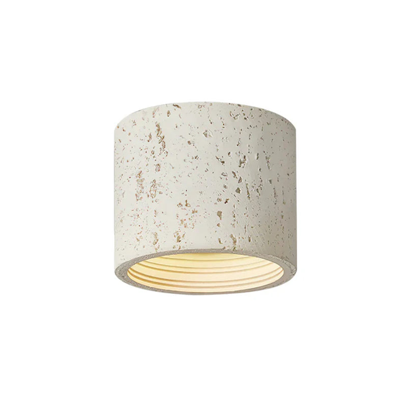 Plafonnier Cylindrique Wabi Sabi Effet Pierre Naturelle