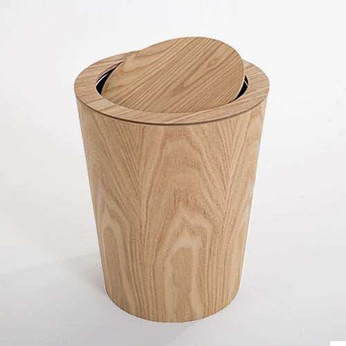Poubelle Design en Bois Placage 9L avec Couvercle