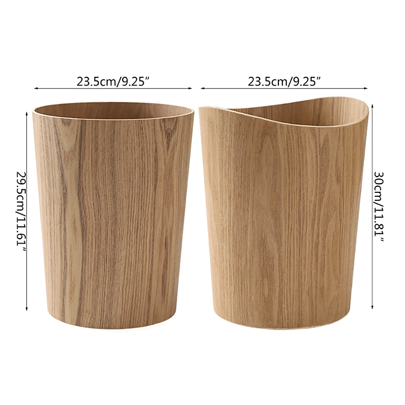 Poubelle Design en Bois Placage 9L Moderne
