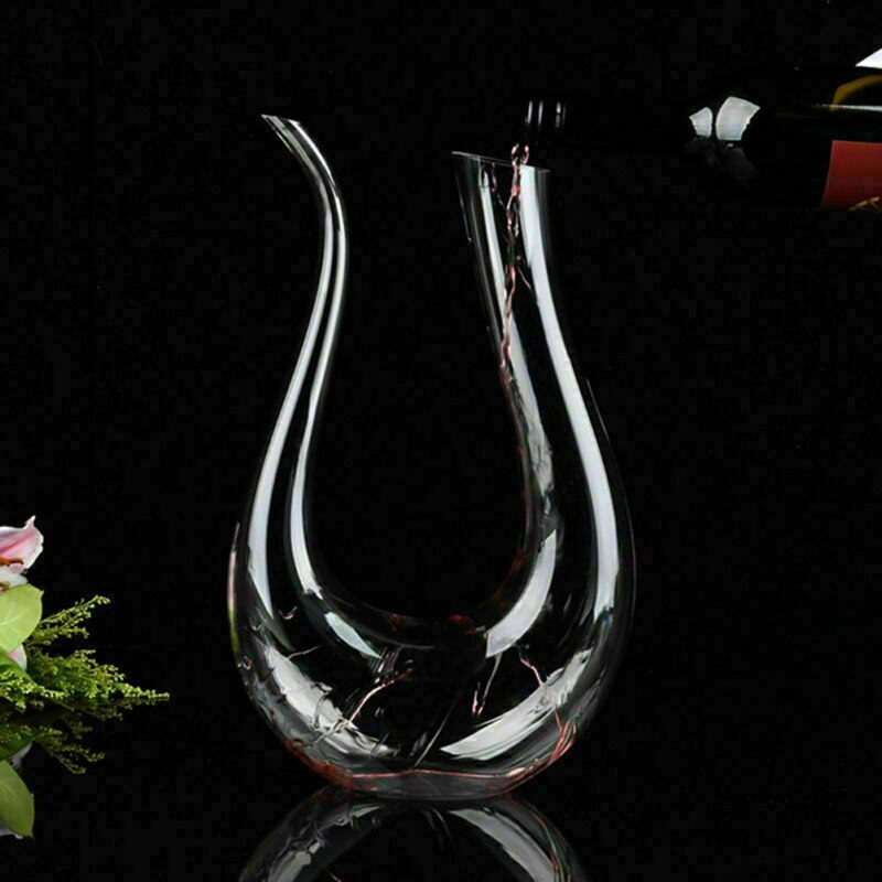 Carafe à Vin en Cristal Forme U – Capacité 1500 ml pour une Dégustation Élégante