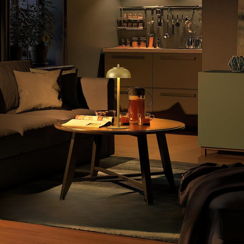DazzleLite – Lampe de Table Sans Fil avec Contrôle Tactile et Éclairage Personnalisable