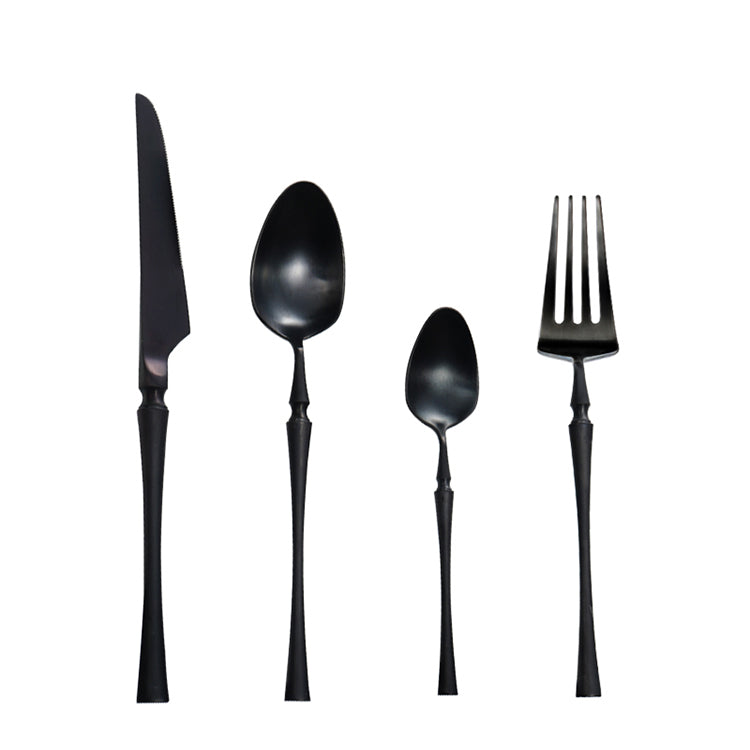 Set de Couverts 24 Pièces, Acier Inoxydable Élégant
