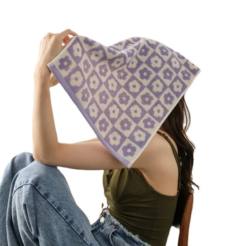 Serviette Giana Fleurie, Coton & Polyester, 2 Tailles Disponibles