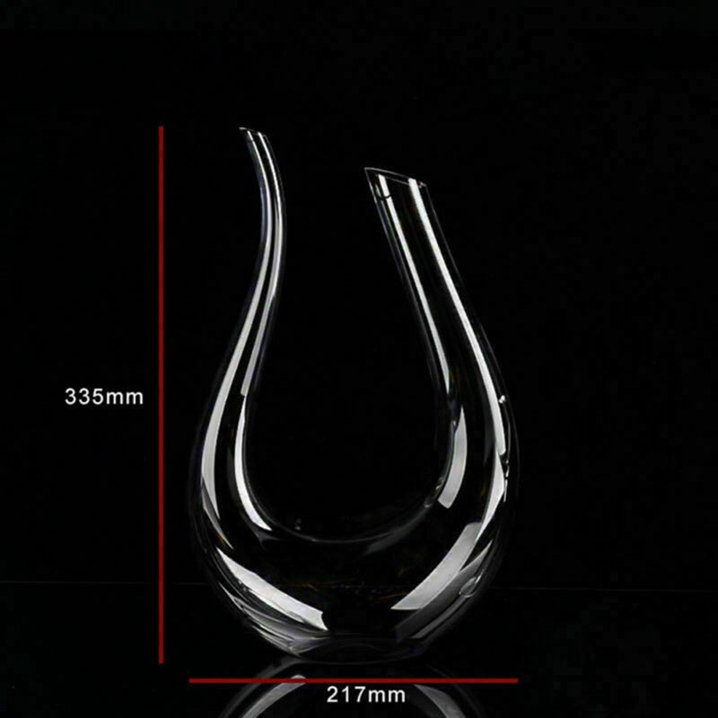 Carafe à Vin en Cristal Forme U – Capacité 1500 ml pour une Dégustation Élégante