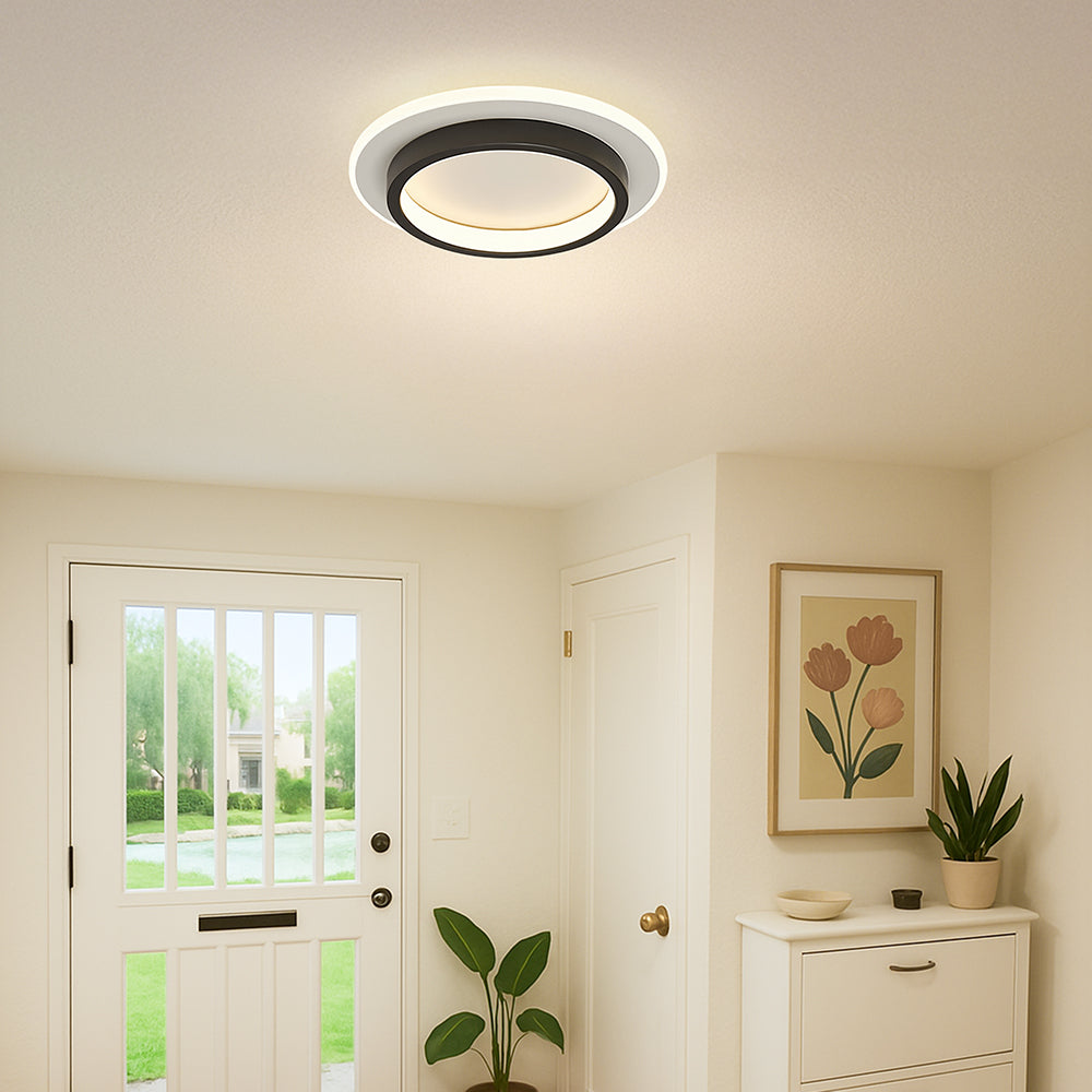 Plafonnier LED Rond Métal & Acrylique – 10W/20W