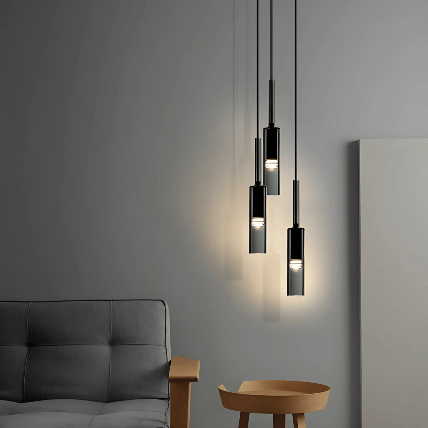 Suspension Design Verre Fumé E27 – Collection Abacus