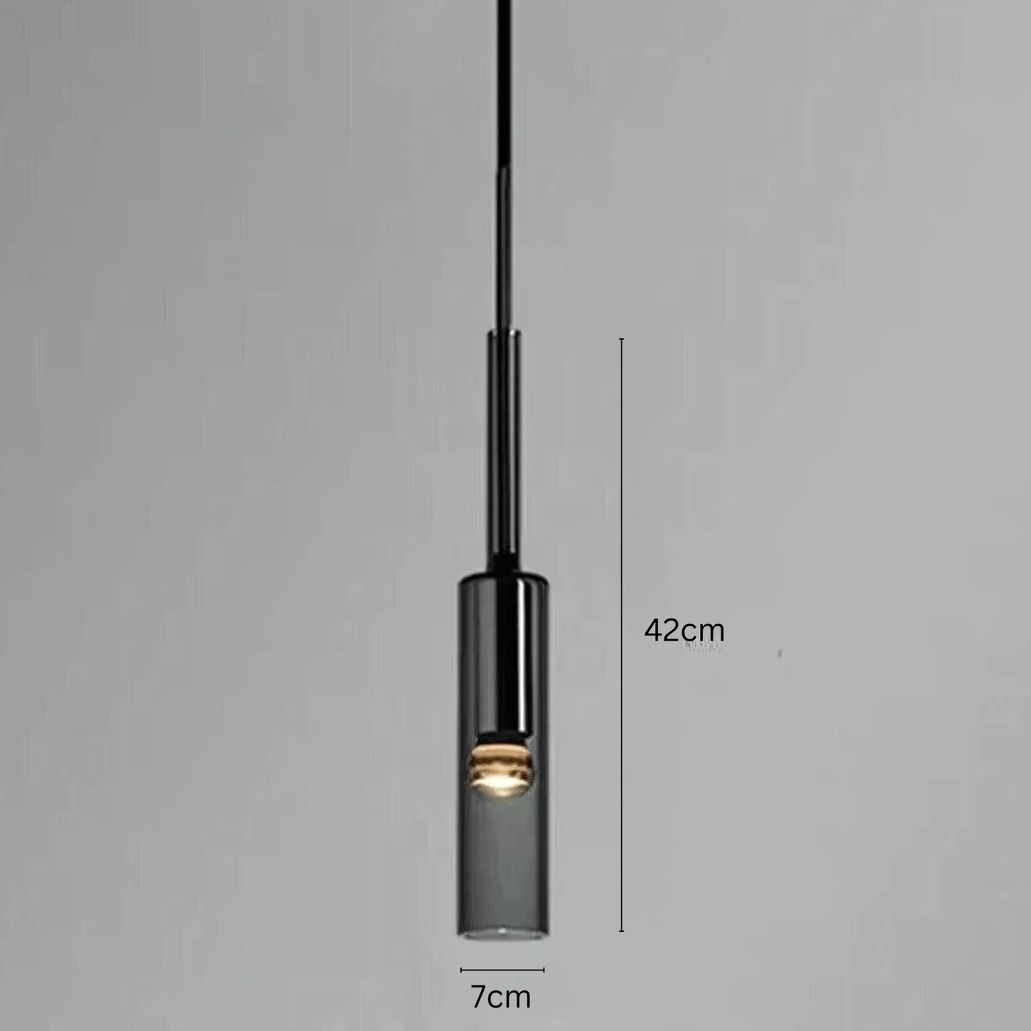 Suspension Design Verre Fumé E27 – Collection Abacus