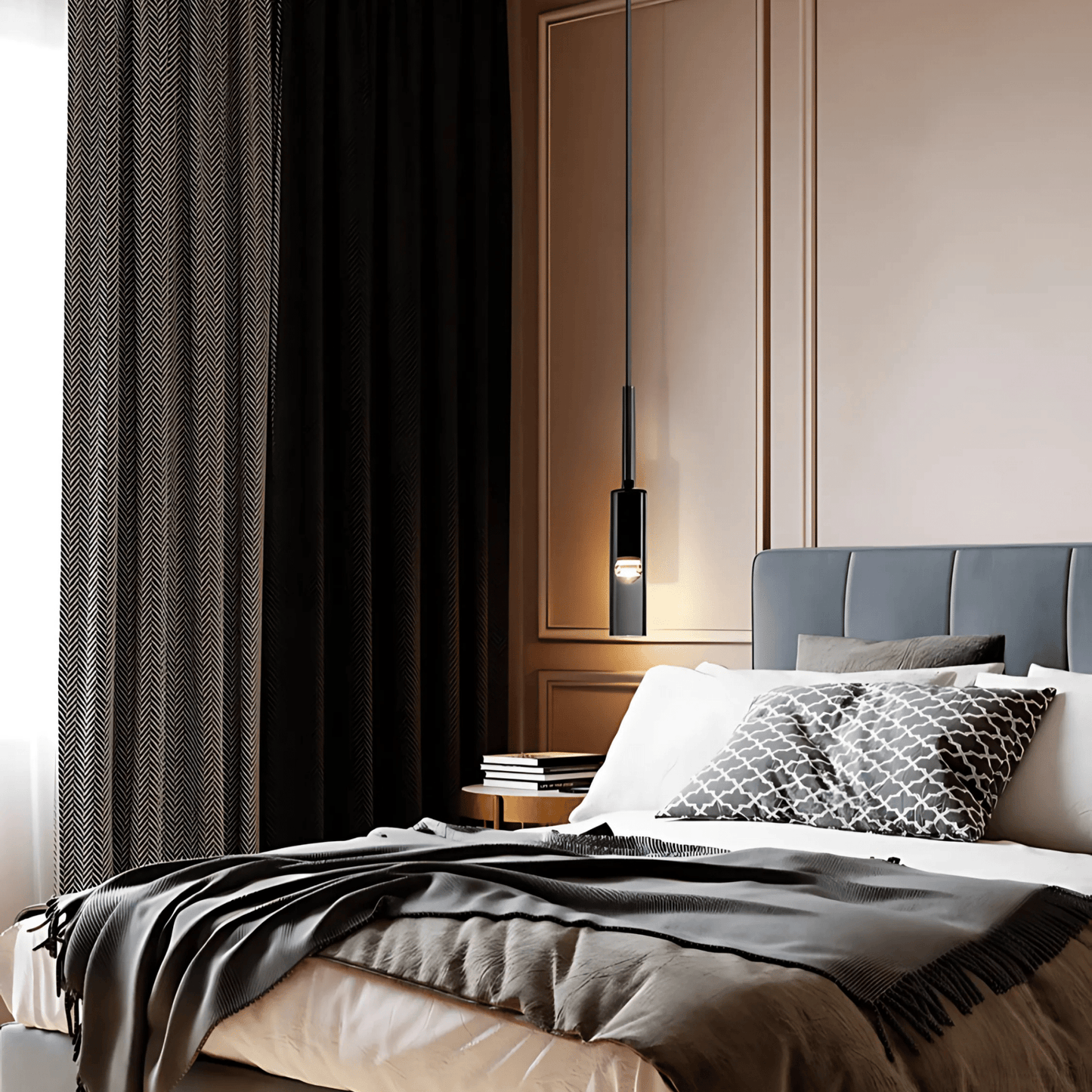 Suspension Design Verre Fumé E27 – Collection Abacus