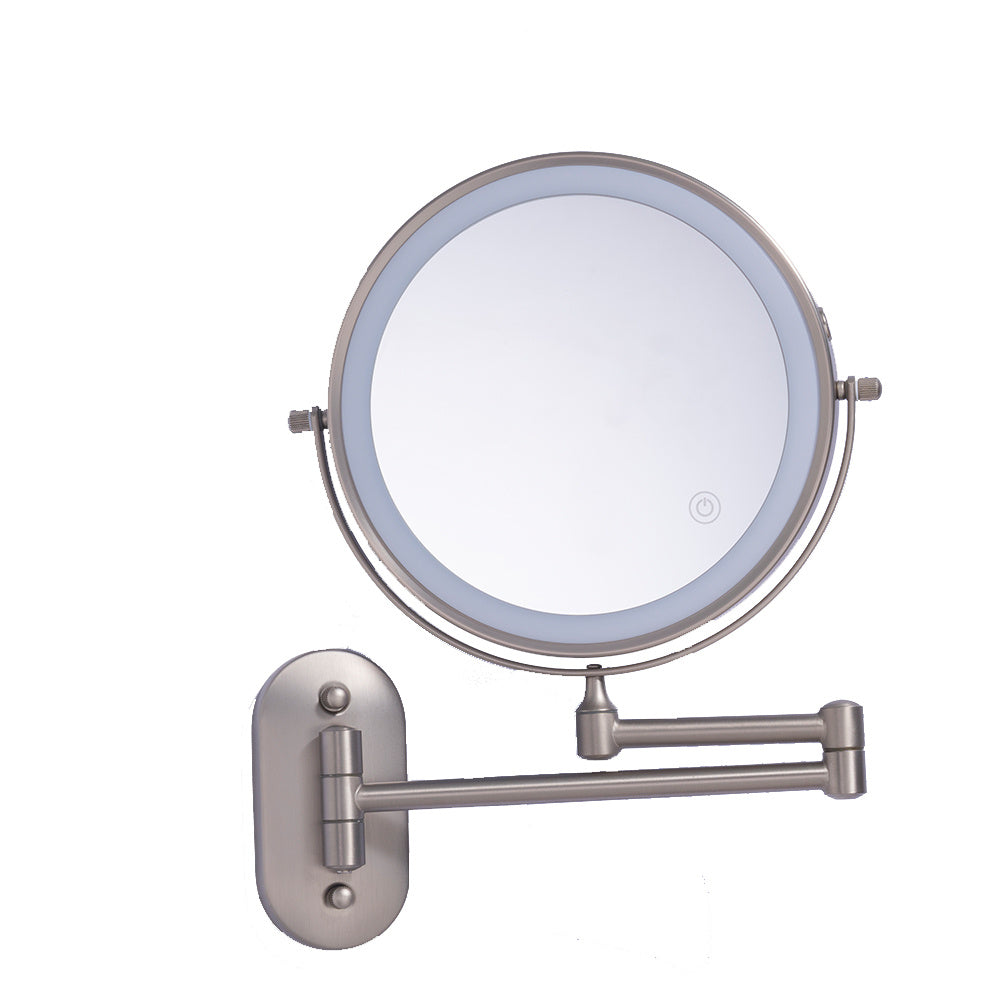 Miroir Maquillage Mural Double Face avec LED et Loupe – Idéal pour Salle de Bain et Coiffeuse