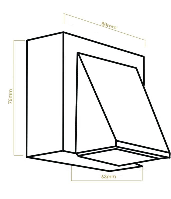 Applique Murale d’Extérieur LED VEE – Éclairage Unidirectionnel Étanche IP pour Façade et Mur de Jardin