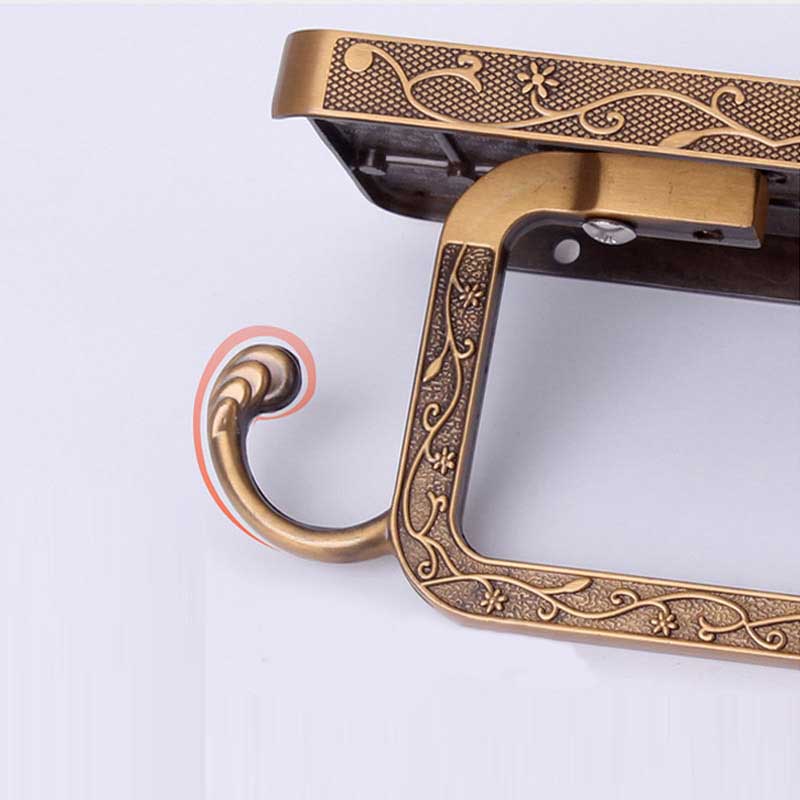Porte-Papier Toilette Laiton Antique avec Support Mobile