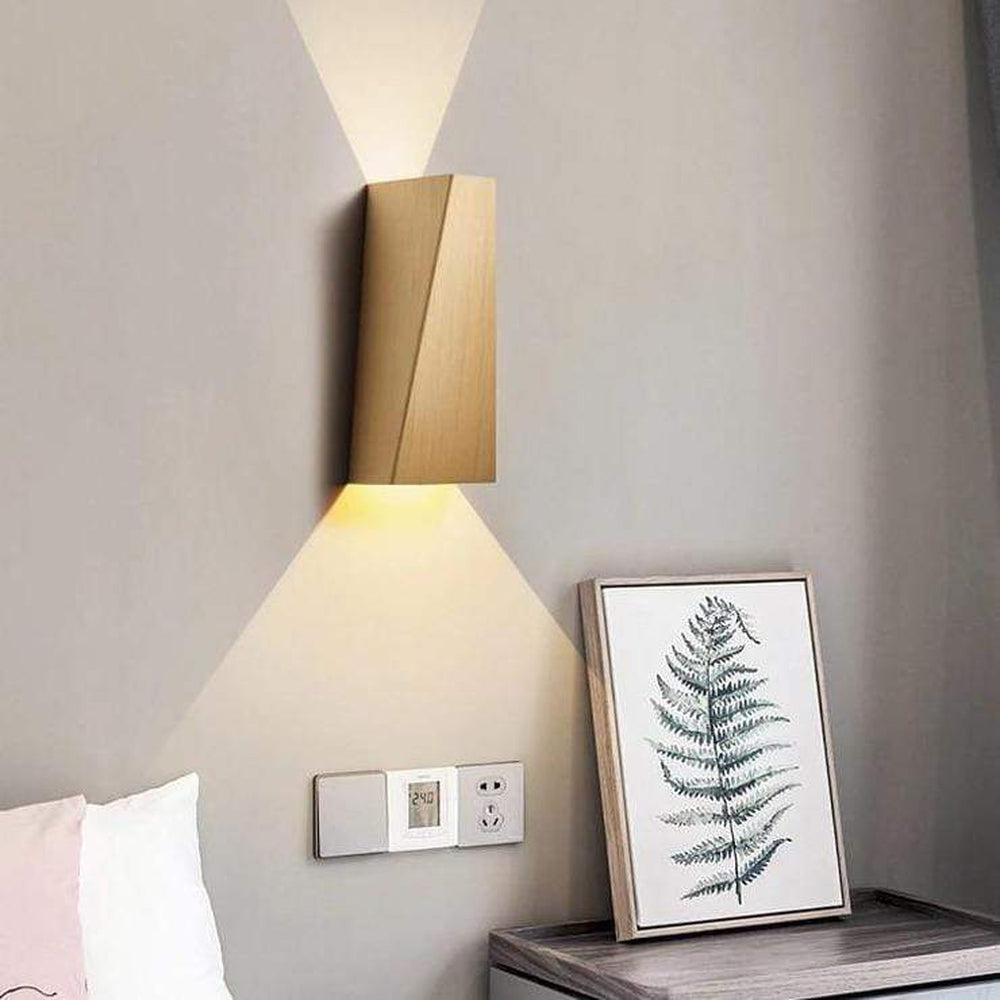Applique Murale Dorée Design – LED 2x6W Aluminium Or