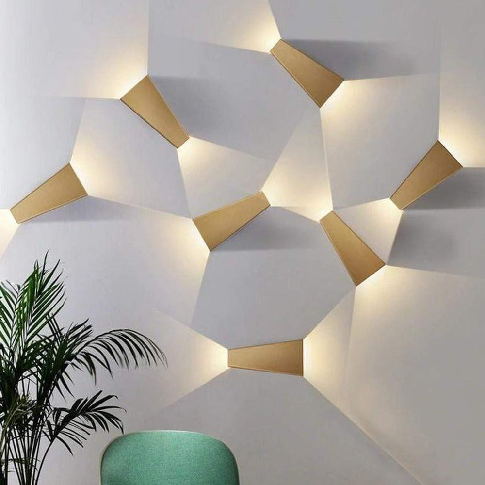 Applique Murale Dorée Design – LED 2x6W Aluminium Or