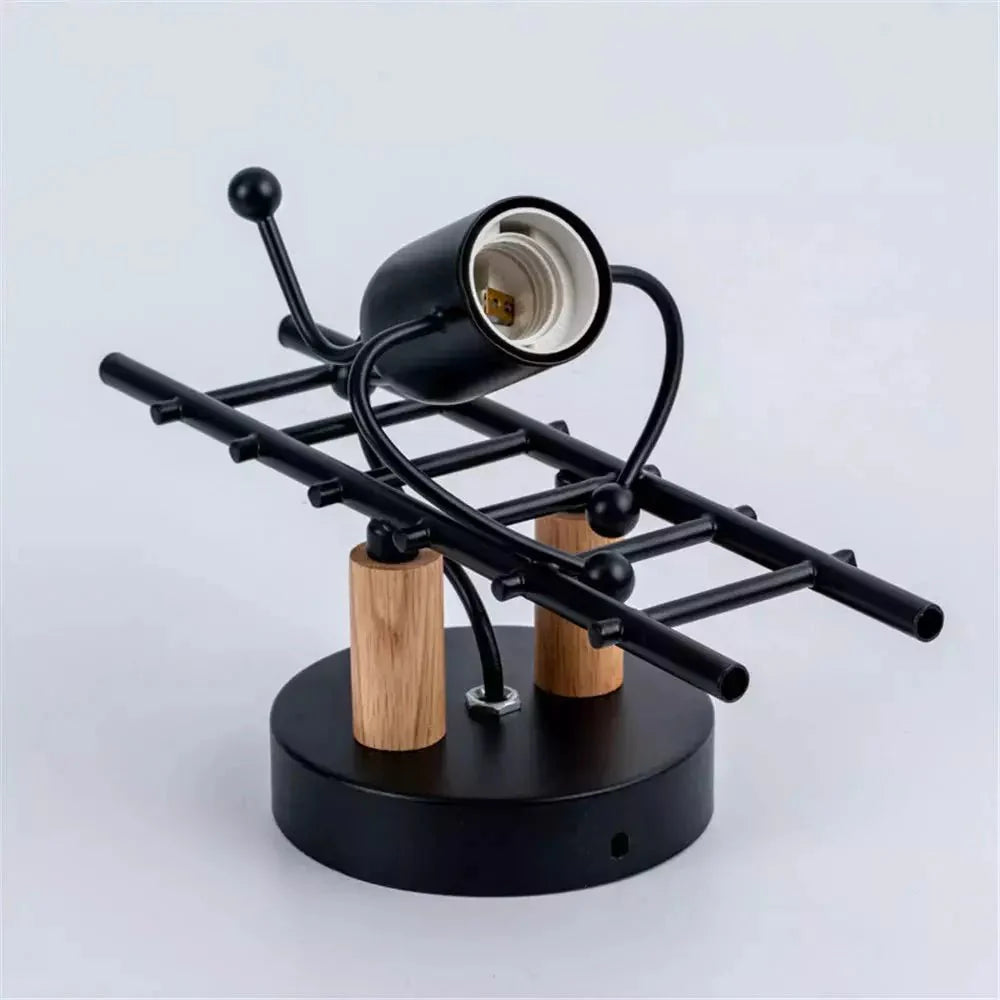 Applique Murale Bonhomme, LED E27 Design Fer