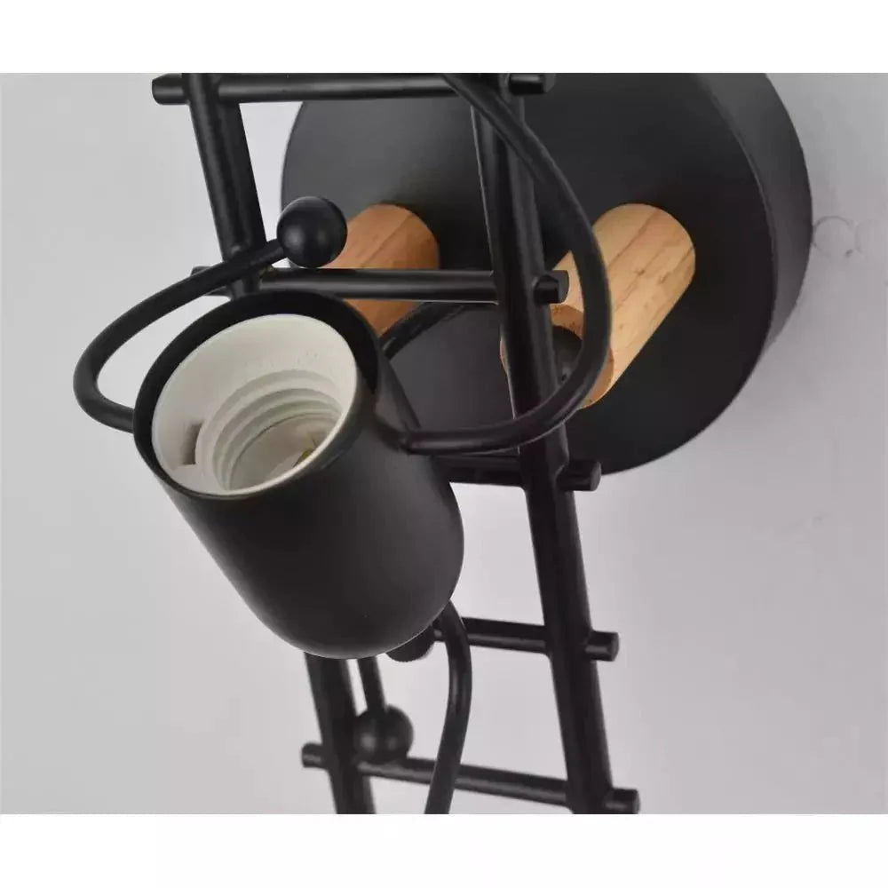 Applique Murale Bonhomme, LED E27 Design Fer