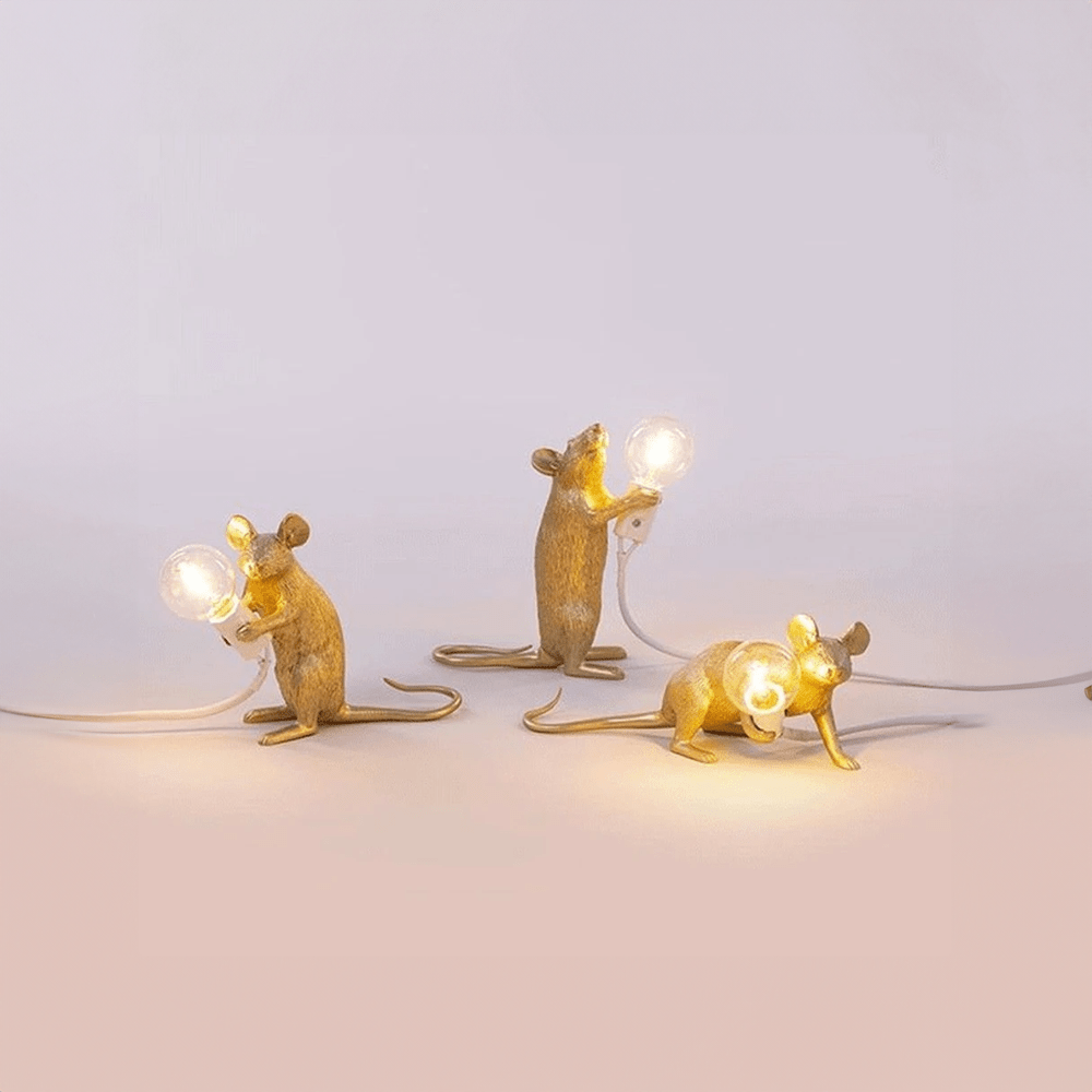 Lampe de Table Art Déco | Design Souris Élégant